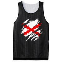 Burgundy Cross Flag Of The Thirds Mesh Reversible Basketball Jersey Tank