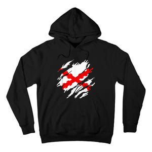 Burgundy Cross Flag Of The Thirds Tall Hoodie