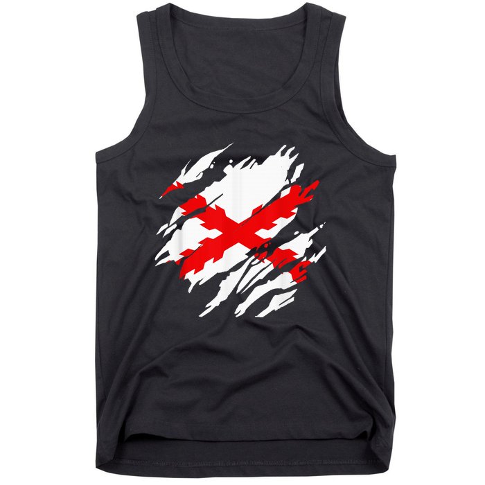 Burgundy Cross Flag Of The Thirds Tank Top