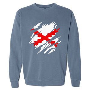 Burgundy Cross Flag Of The Thirds Garment-Dyed Sweatshirt