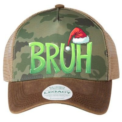 Bruh Christmas Funny Christmas Humor Meme Legacy Tie Dye Trucker Hat