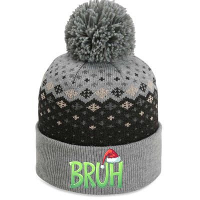 Bruh Christmas Funny Christmas Humor Meme The Baniff Cuffed Pom Beanie