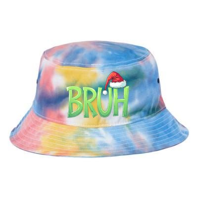 Bruh Christmas Funny Christmas Humor Meme Tie Dye Newport Bucket Hat