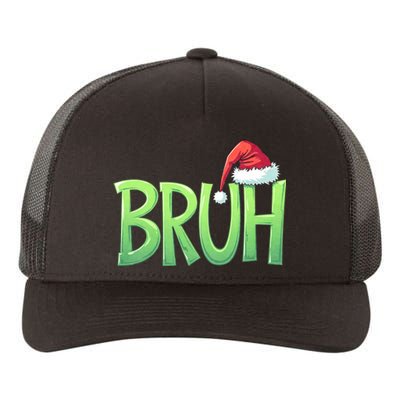 Bruh Christmas Funny Christmas Humor Meme Yupoong Adult 5-Panel Trucker Hat