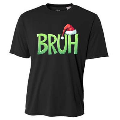 Bruh Christmas Funny Christmas Humor Meme Cooling Performance Crew T-Shirt