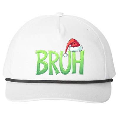 Bruh Christmas Funny Christmas Humor Meme Snapback Five-Panel Rope Hat