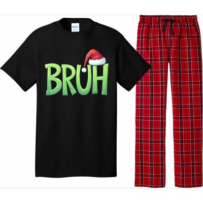 Bruh Christmas Funny Christmas Humor Meme Pajama Set