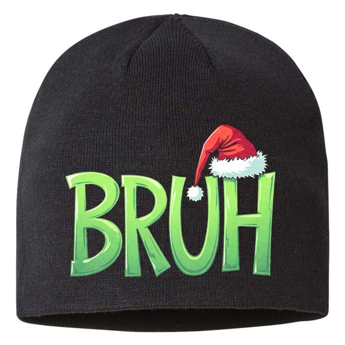 Bruh Christmas Funny Christmas Humor Meme Sustainable Beanie