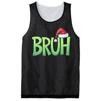 Bruh Christmas Funny Christmas Humor Meme Mesh Reversible Basketball Jersey Tank