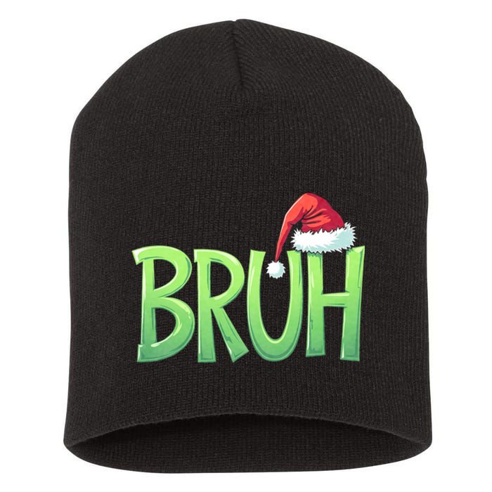 Bruh Christmas Funny Christmas Humor Meme Short Acrylic Beanie