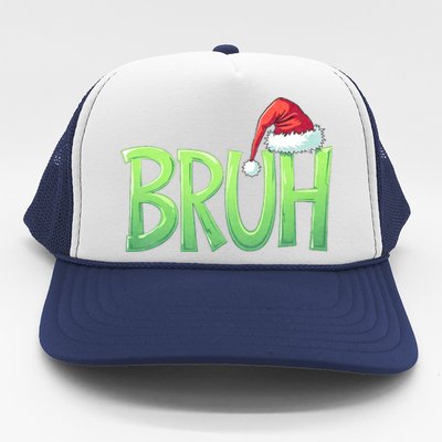 Bruh Christmas Funny Christmas Humor Meme Trucker Hat