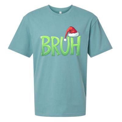 Bruh Christmas Funny Christmas Humor Meme Sueded Cloud Jersey T-Shirt