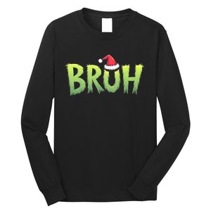 Bruh Christmas Funny Christmas Humor Meme Long Sleeve Shirt