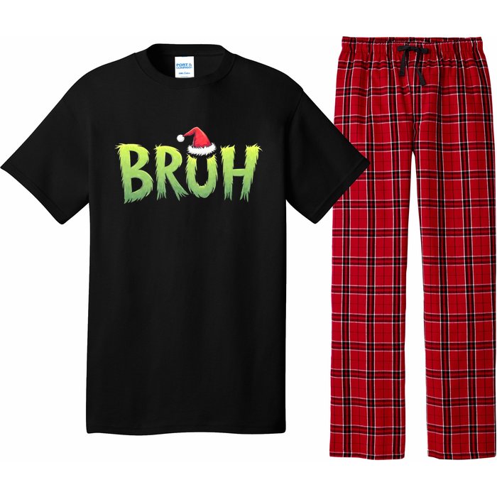 Bruh Christmas Funny Christmas Humor Meme Pajama Set