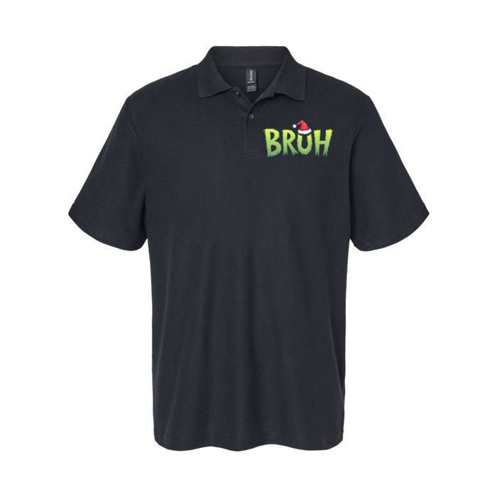 Bruh Christmas Funny Christmas Humor Meme Softstyle Adult Sport Polo