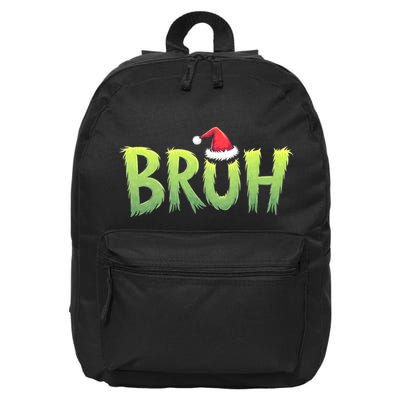 Bruh Christmas Funny Christmas Humor Meme 16 in Basic Backpack