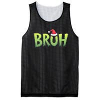 Bruh Christmas Funny Christmas Humor Meme Mesh Reversible Basketball Jersey Tank