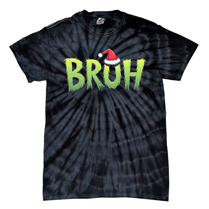 Bruh Christmas Funny Christmas Humor Meme Tie-Dye T-Shirt