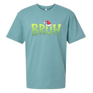 Bruh Christmas Funny Christmas Humor Meme Sueded Cloud Jersey T-Shirt