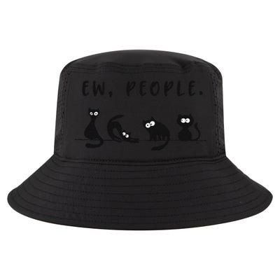 Black Cat Funny Ew People Meowy Cat Lovers Cool Comfort Performance Bucket Hat