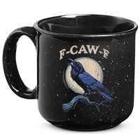 Black Crow F-Caw-F Funny Bird Moon 15oz Campfire Ceramic Mug