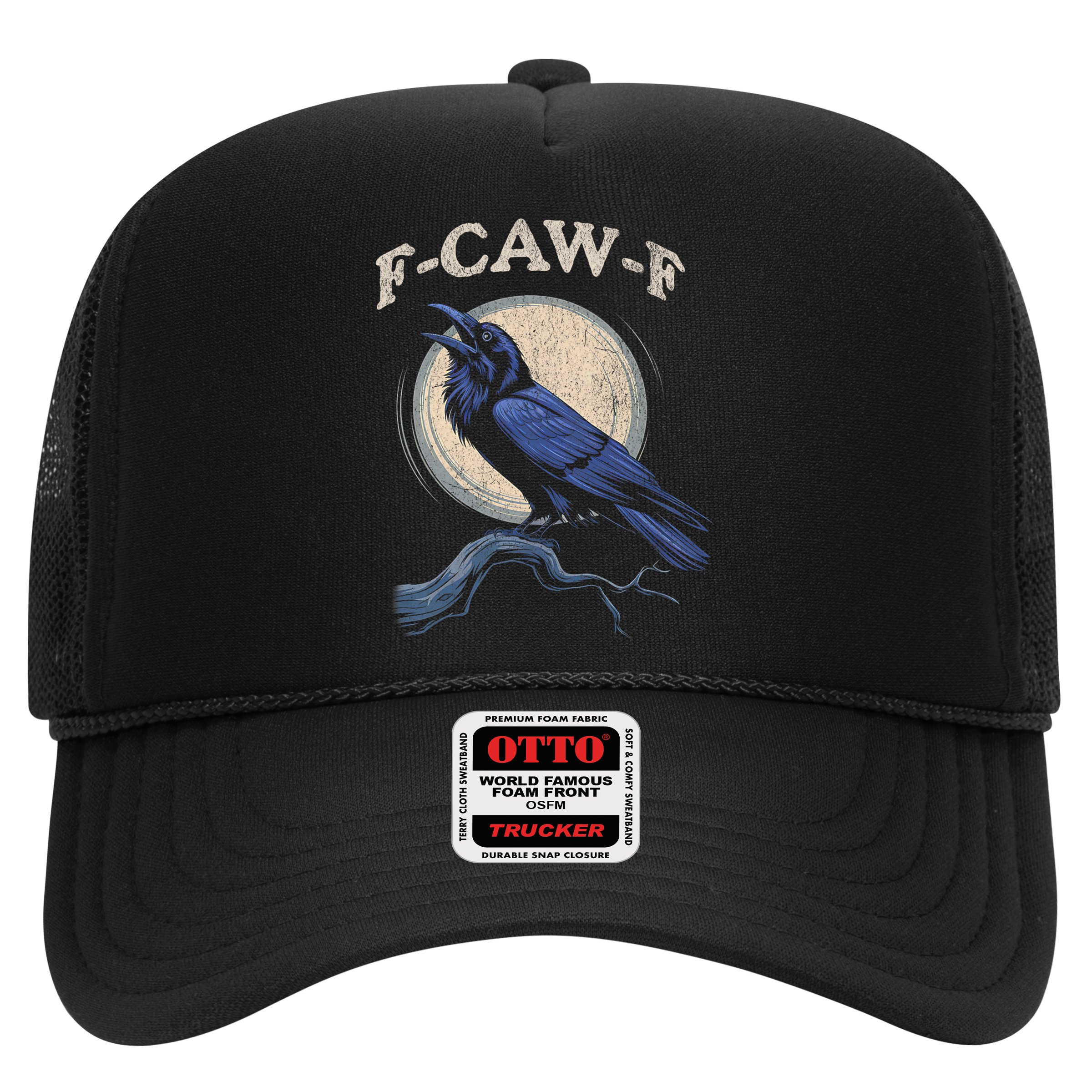 Black Crow F-Caw-F Funny Bird Moon Hat