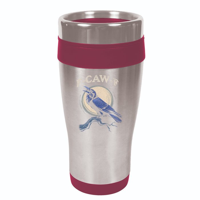 Black Crow F-Caw-F Funny Bird Moon 16oz Travel Tumbler