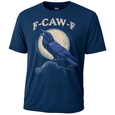 Black Crow F-Caw-F Funny Bird Moon Performance Shirt