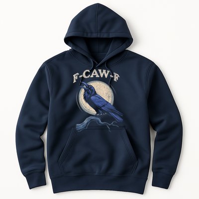 Black Crow F-Caw-F Funny Bird Moon Hoodie