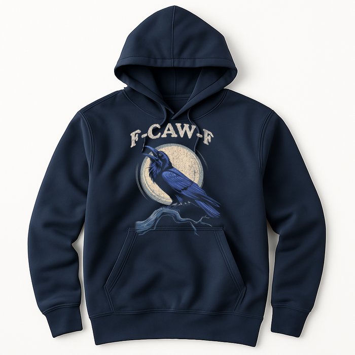 Black Crow F-Caw-F Funny Bird Moon Hoodie