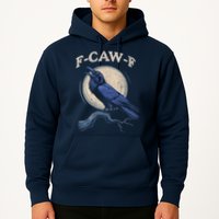 Black Crow F-Caw-F Funny Bird Moon Hoodie