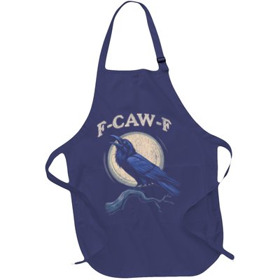 Black Crow F-Caw-F Funny Bird Moon Apron