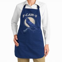 Black Crow F-Caw-F Funny Bird Moon Apron
