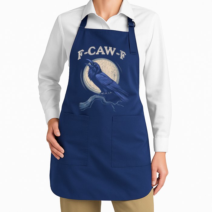 Black Crow F-Caw-F Funny Bird Moon Apron