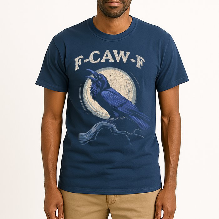 Black Crow F-Caw-F Funny Bird Moon Tall T-Shirt
