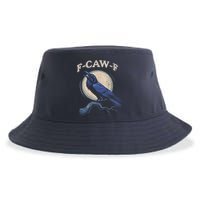 Black Crow F-Caw-F Funny Bird Moon Sustainable Bucket Hat