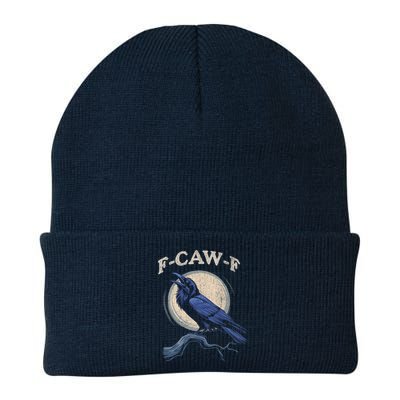 Black Crow F-Caw-F Funny Bird Moon Beanie