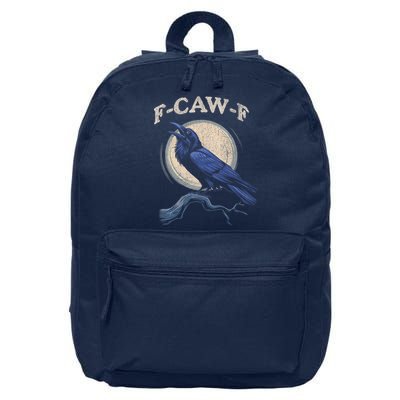 Black Crow F-Caw-F Funny Bird Moon 16 in Basic Backpack
