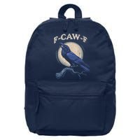 Black Crow F-Caw-F Funny Bird Moon 16 in Basic Backpack