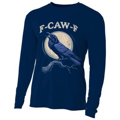 Black Crow F-Caw-F Funny Bird Moon Cooling Performance Long Sleeve Crew