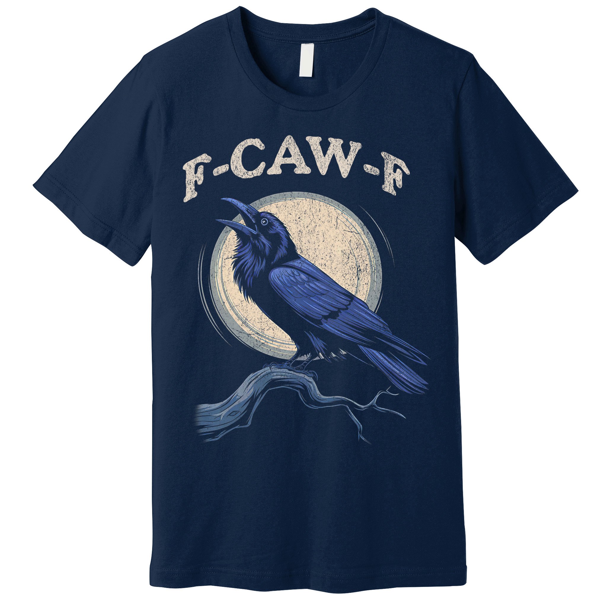Black Crow F-Caw-F Funny Bird Moon Premium T-Shirt