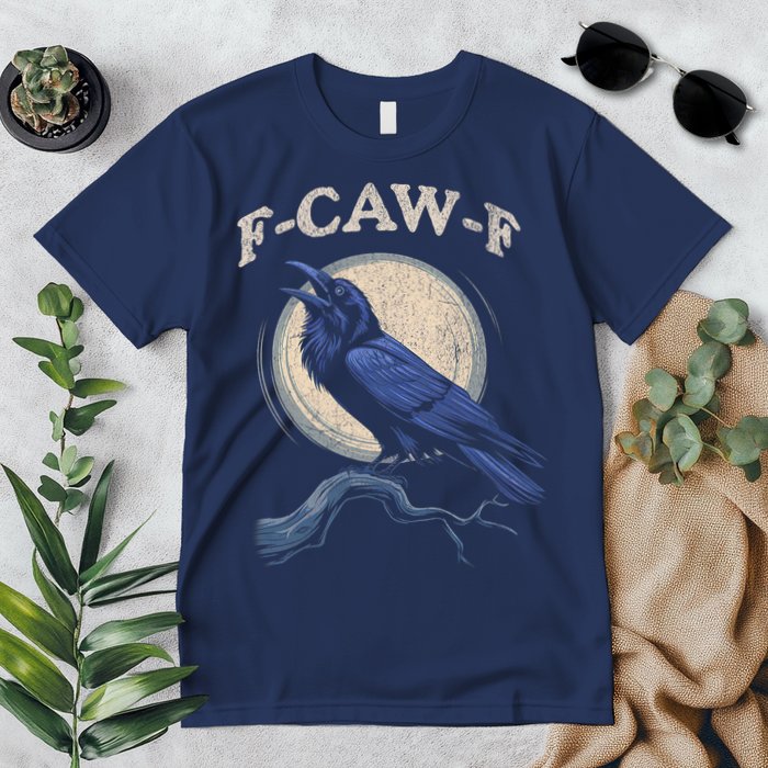 Black Crow F-Caw-F Funny Bird Moon Premium T-Shirt