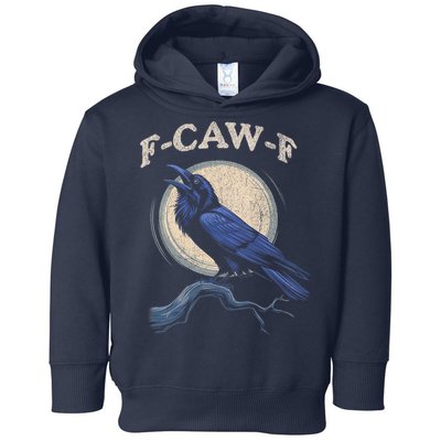 Black Crow F-Caw-F Funny Bird Moon Toddler Hoodie
