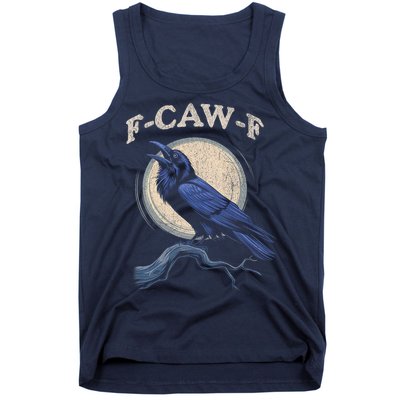 Black Crow F-Caw-F Funny Bird Moon Tank Top