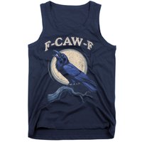 Black Crow F-Caw-F Funny Bird Moon Tank Top