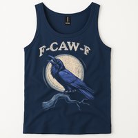 Black Crow F-Caw-F Funny Bird Moon Tank Top