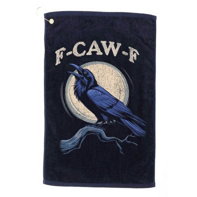Black Crow F-Caw-F Funny Bird Moon Golf Towel