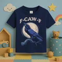 Black Crow F-Caw-F Funny Bird Moon Toddler T-Shirt
