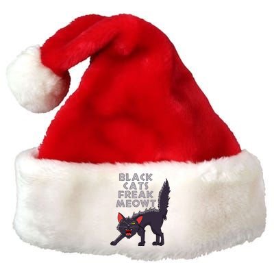 Black Cats Freaking Me Out Meowt Kitten Kitty Cat Halloween Premium Christmas Santa Hat