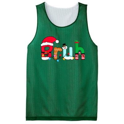 Bruh Christmas For Teen Boy Funny Christmas Bruh Gift Mesh Reversible Basketball Jersey Tank